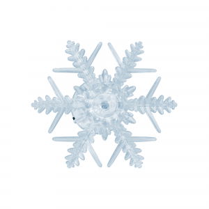 Decoratiuni de Craciun - Decor pentru fereastră cu LED, fulg de zăpadă, cu ventuză, 3V