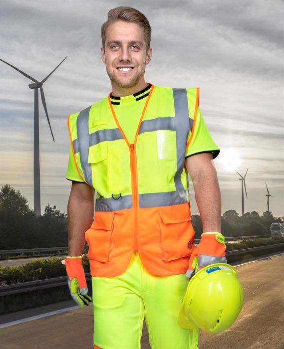 Vesta reflectorizanta tip Manager - SIGNAL - galben-portocaliu [2]