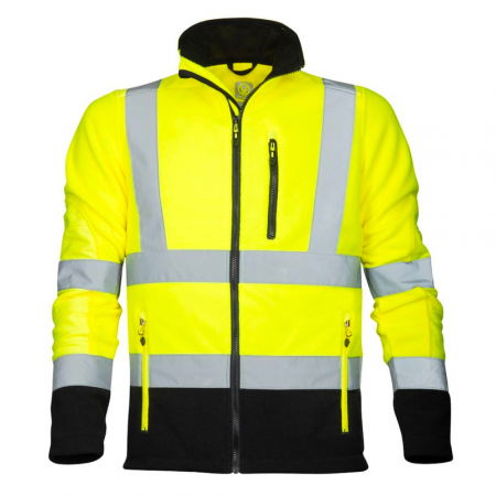 Iarna - Fleece de lucru reflectorizant SIGNAL - galben