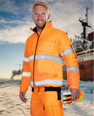 Jacheta de lucru reflectorizanta 2 in 1 HOWARD - portocaliu [2]