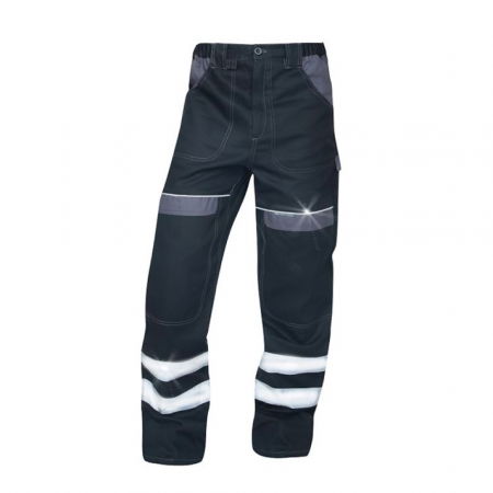 Uz general - Pantaloni de lucru reflectorizanti in talie COOL TREND - negru