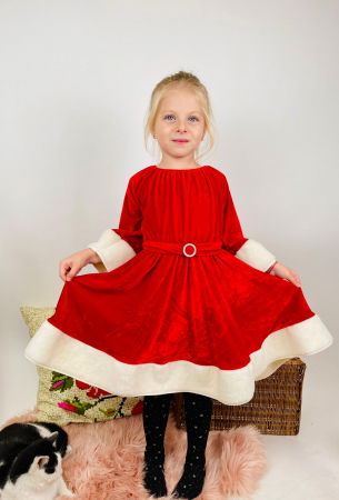 Момичета - Rochita cu tematica de sarbatoare Craciun – rosie