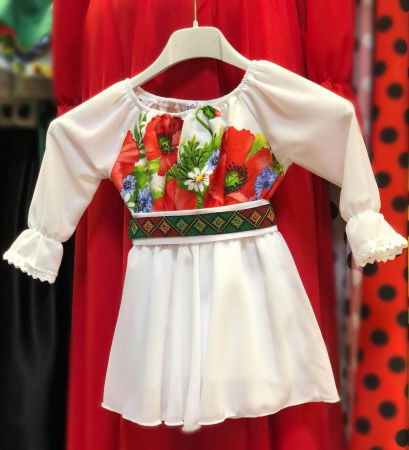 Момичета - Стилна рокля с артистични детайли Diane