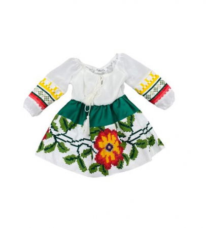 Момичета - Rochita Traditionala stilizata cu motive florale Maria