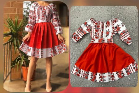 Момичета - Rochita stilizata cu motive traditionale Elena