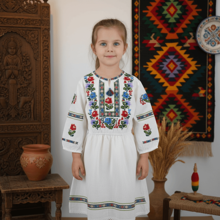 Момичета - Традиционна рокля с бродерия Лейла 3