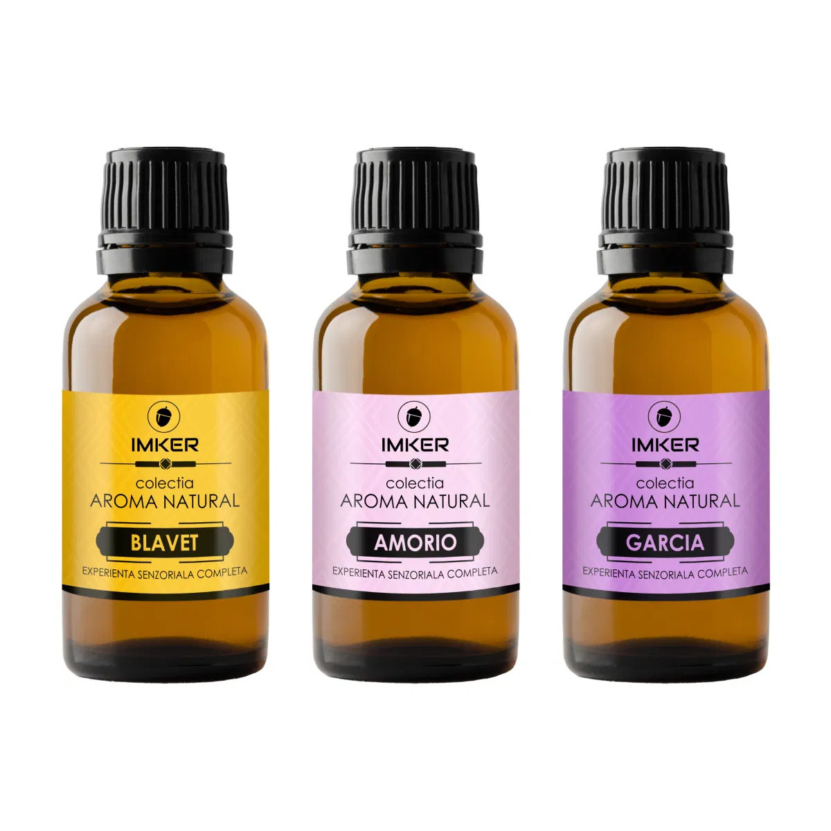 Pachet 3 sticlute arome parfum ambient IMKER din colectia AromaNatural de 50 ml [1]