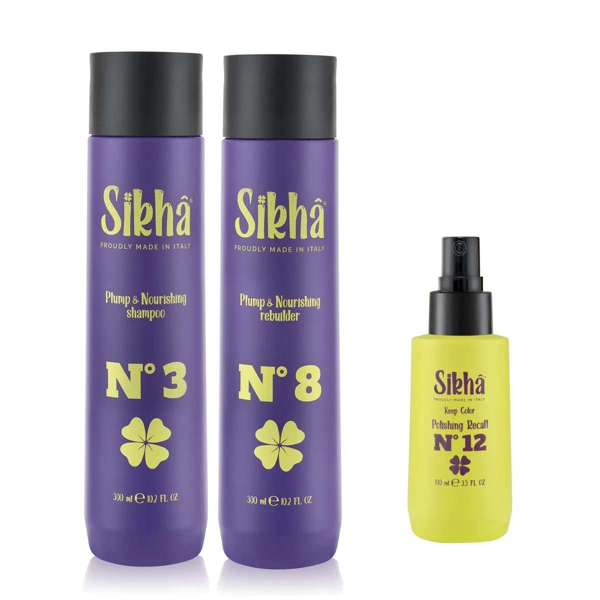 Sampoos and masks - SIKHA Plump and Nourishing Shampoo, Mask, and Oil Package for hair reconstruction and nourishment, 700 ml