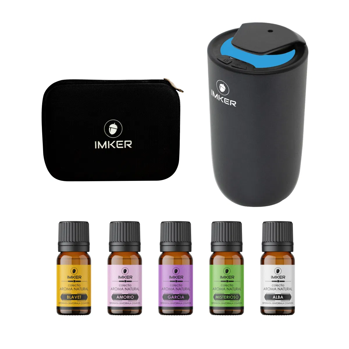 Difuzor parfum auto profesional - pachet-odorizant-auto-casa-XS02 Plus-5-parfumuri-geanta