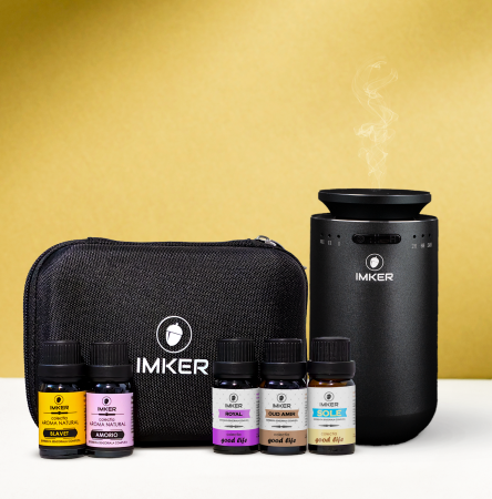 Professional car perfume diffuser - Package Professional smart aroma diffuser IMKER AromaLUX XS04.AC, bag and five refill scents