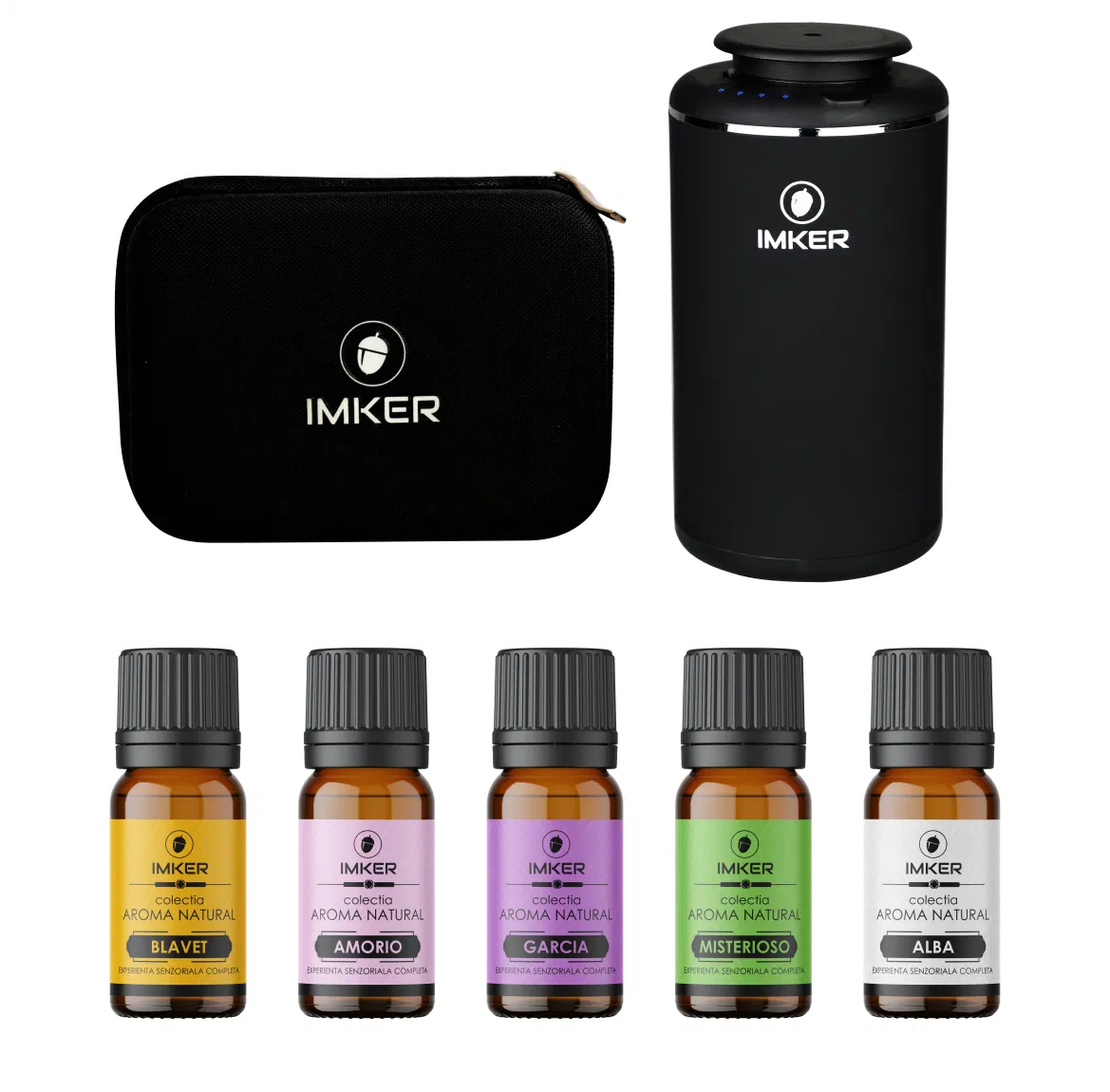 Difuzor parfum auto profesional - Aparat de odorizare profesional IMKER AromaLUX XS02.AC - cu acumulator (parfum inclus) odorizant auto, odorizant de camera, odorizant birou, difuzor aromaterapie