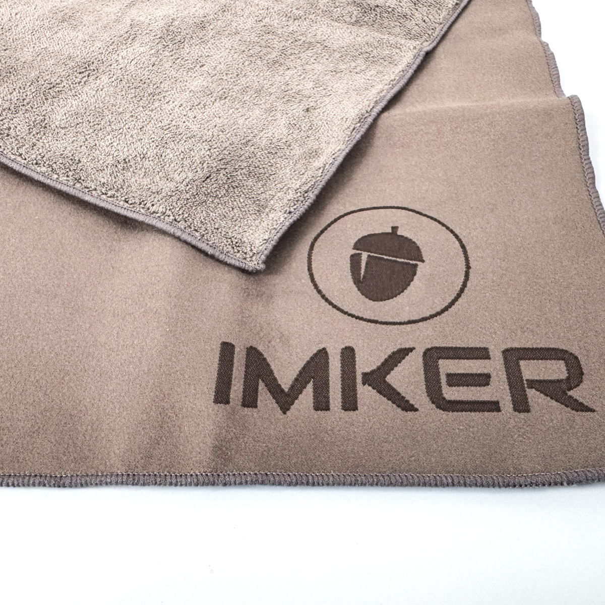 Prosop microfibră 2 fețe IMKER pentru curățare interioară auto și casă – piele căprioară sintetică & fleece coral, fără scame, ultra-absorbant