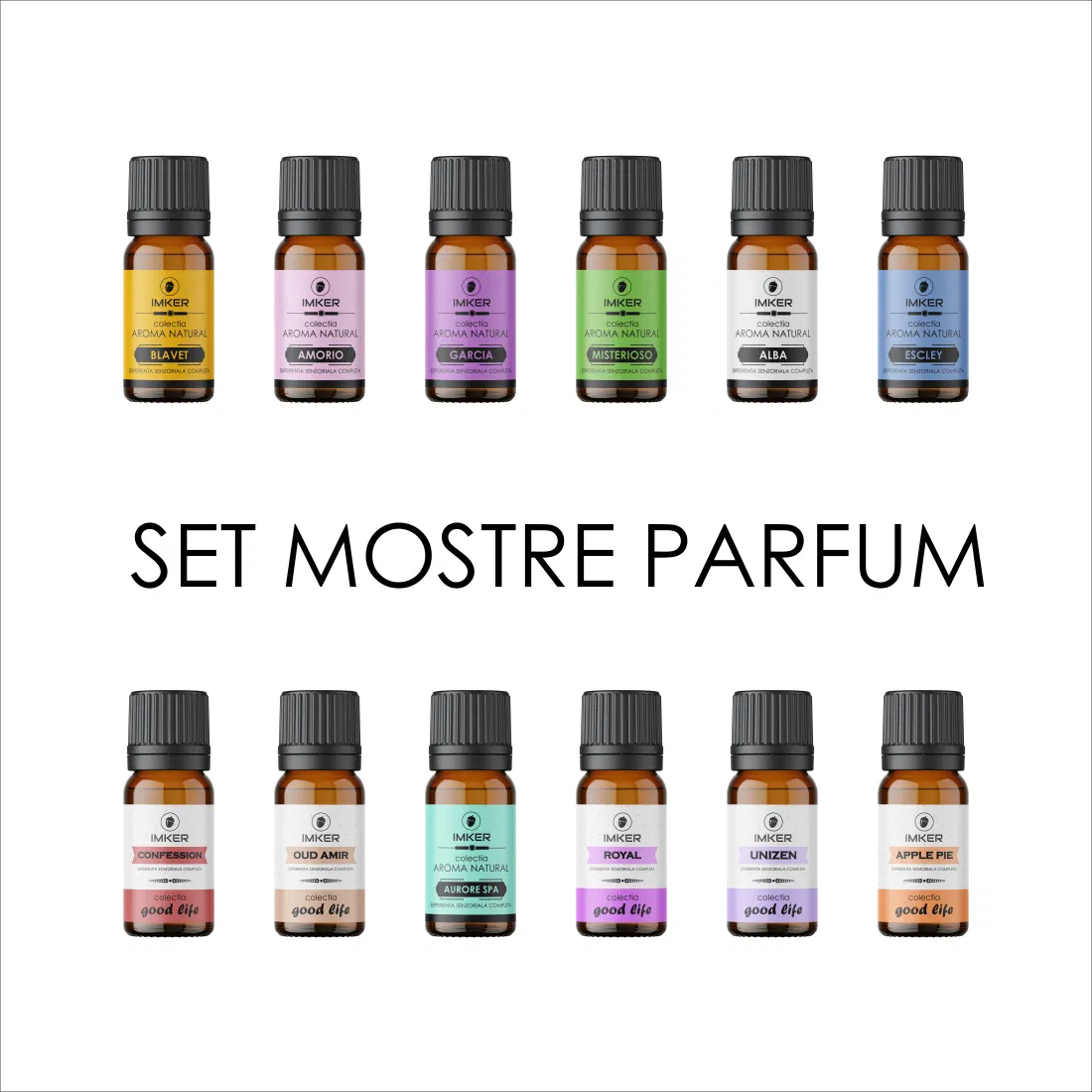 AromaNatural essential oil aromas (blends) - IMKER perfume sample set