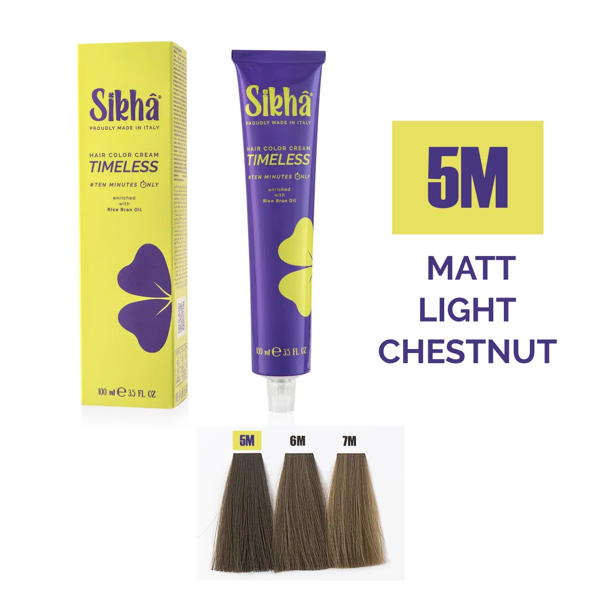 Hair color Mattes and Mettalics - permanent color cream matt light chestnut