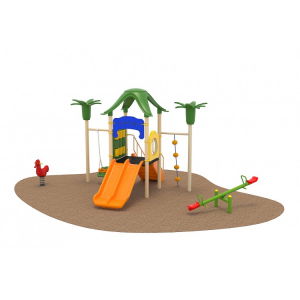 Oferte Speciale - 01 Oferta speciala Ansamblu echipamente loc de joaca Scara Tobogan Cataratoare Leagan Balansoar Figurina arc