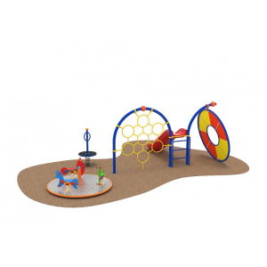 Oferte Speciale - 11 Oferta speciala Echipament loc de joaca Scara Tobogan 2 Cataratoare Platforma arc si Carusel