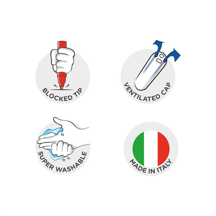 Carioca Joy - super lavabila, varf subtire Set 24 culori diferite. [5]