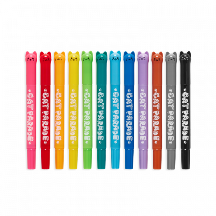 Creioane acuarele cu gel, Cat Parade, set 12 culori [2]