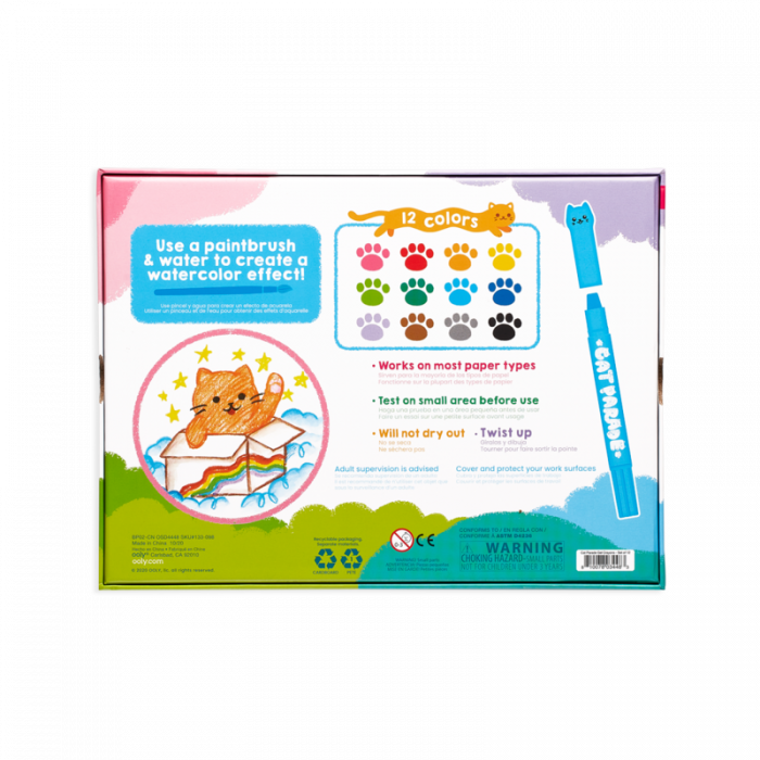 Creioane acuarele cu gel, Cat Parade, set 12 culori [5]