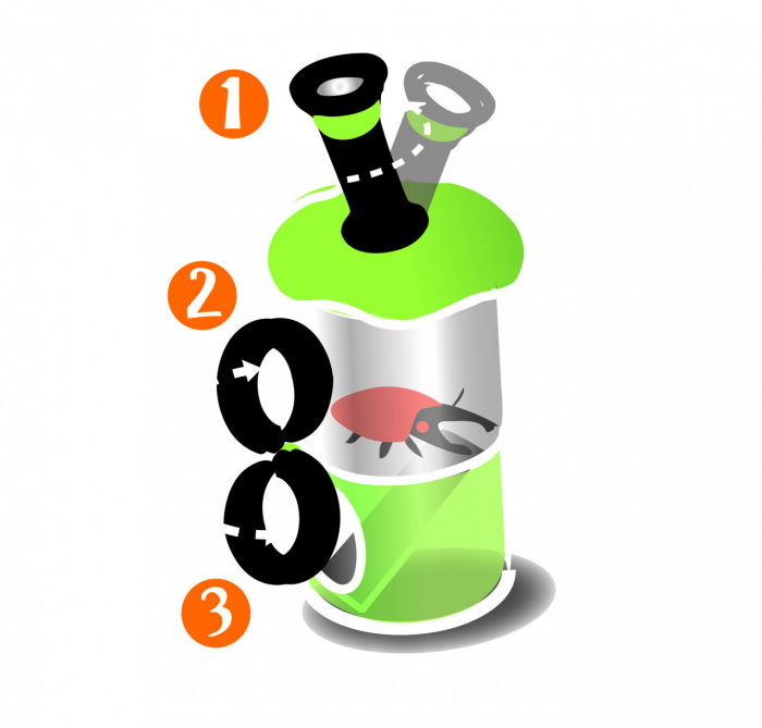 Cutie cu lupa și microscop pentru observarea insectelor Navir [3]