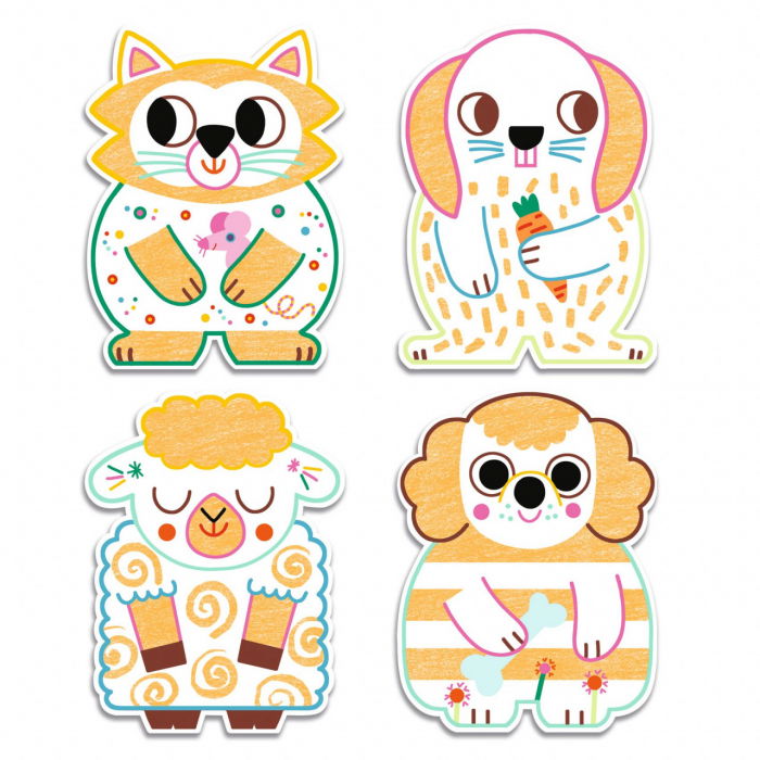 Joc de desenat Prieteni din ograda, Djeco [2]