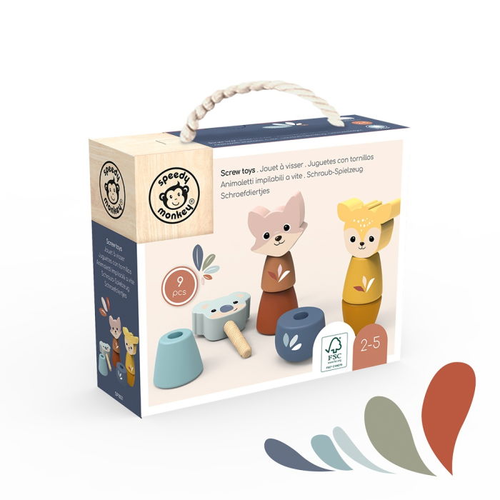 Jucarie interactiva animale cu surub, Speedy Monkey [2]