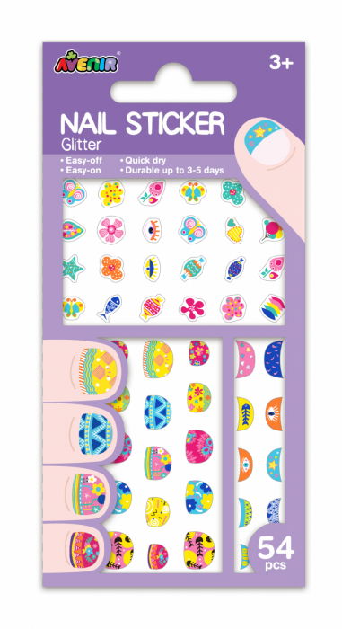 Stickere pentru unghii cu sclipici - Flori [1]