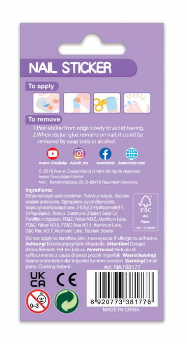 Stickere pentru unghii cu sclipici - Flori [3]