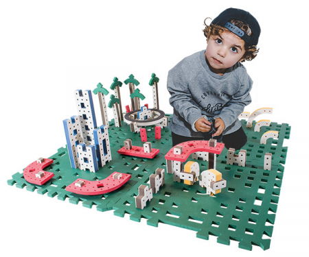 Jucării copii 5-6 ani - Baza pentru constructii cu blocuri de spuma, Bakoba