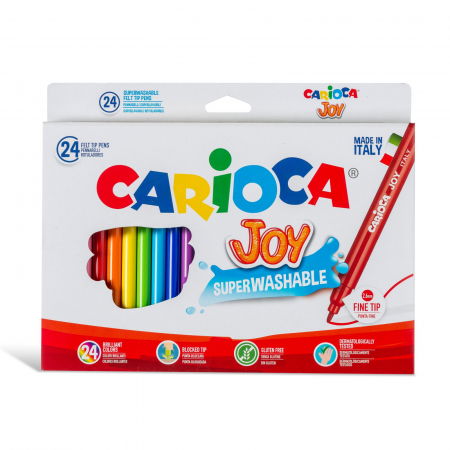 Carioca Joy - super lavabila, varf subtire Set 24 culori diferite. [0]