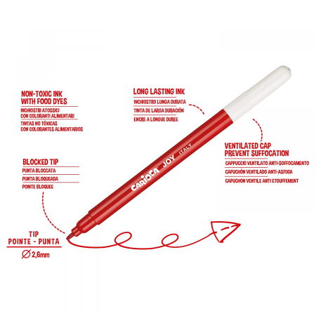 Carioca Joy - super lavabila, varf subtire Set 24 culori diferite. [1]