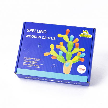 Idei de cadouri sub 50 lei - Cactusul - Joc din lemn de construcţie şi echilibru
