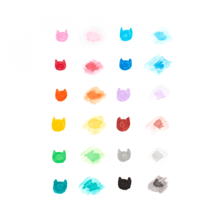 Creioane acuarele cu gel, Cat Parade, set 12 culori [3]