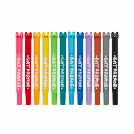 Creioane acuarele cu gel, Cat Parade, set 12 culori [1]