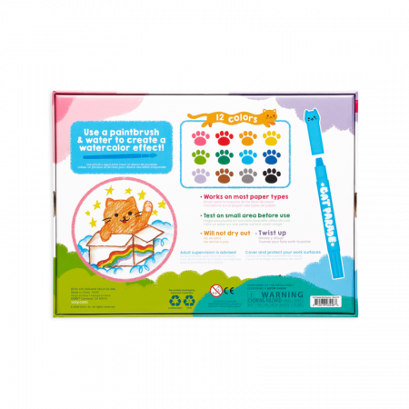 Creioane acuarele cu gel, Cat Parade, set 12 culori [4]