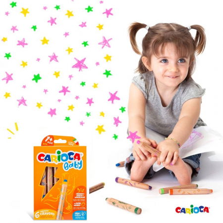 Creioane color 3 in 1 Carioca Baby 1an+ 6 culori / set. [1]