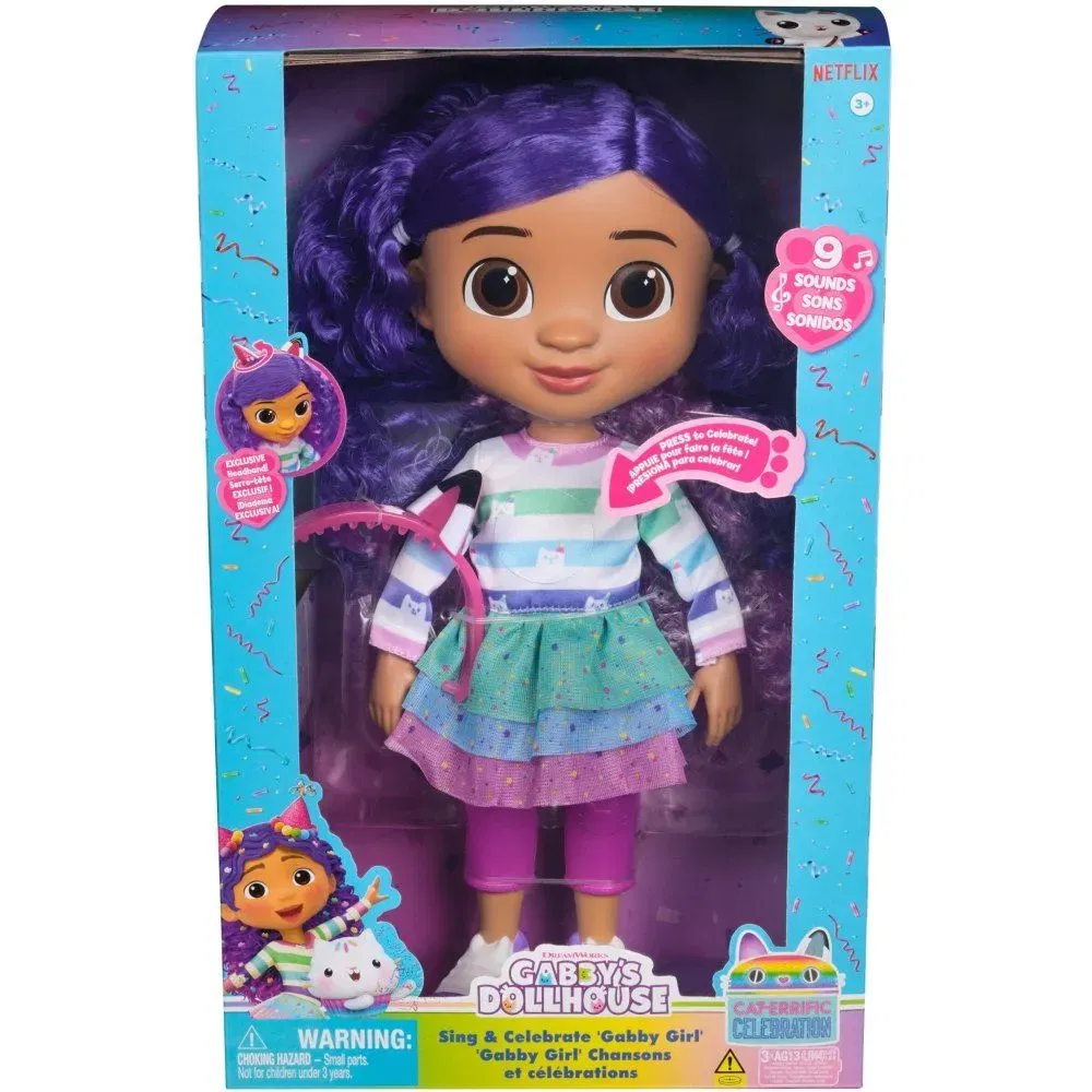 Jucării copii 5-6 ani - GABBYS DOLLHOUSE PAPUSA GABBY INTERACTIVA 33CM