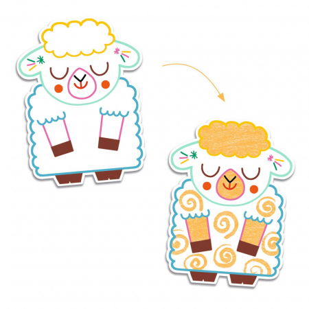 Joc de desenat Prieteni din ograda, Djeco [3]