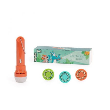 Idei de cadouri sub 100 de lei - Lanterna cu povesti In jungla, Moulin Roty