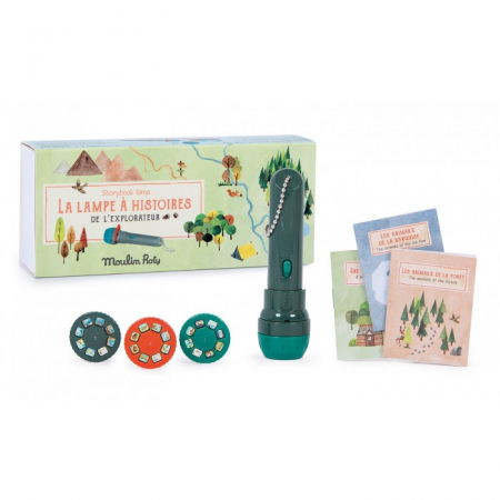 Idei de cadouri sub 100 de lei - Lanterna cu povesti Moulin Roty, Exploratori Moulin Roty