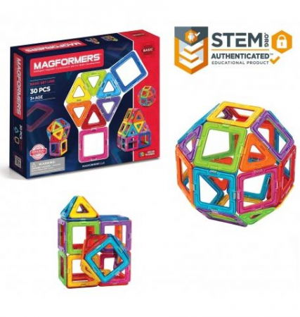 Jucării copii 5-6 ani - Set magnetic de construit- Magformers, 30 piese