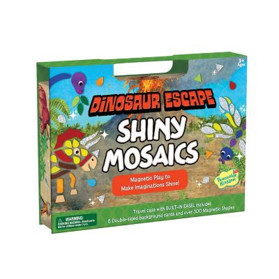 Jocuri cu dinozauri - Mozaic magnetic - Salvarea dinozaurilor, Dinosaur Escape Shiny Mosaics