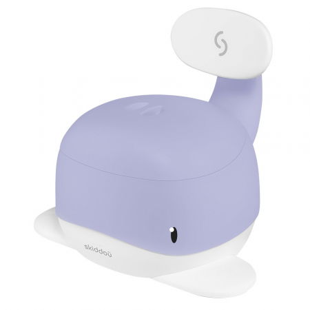 Olițe pentru copii - Olita pentru copii, Pottili, Skiddou, balenuta, cu capac, Liliac bloom, Lavanda