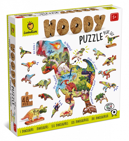 Jocuri cu dinozauri - Puzzle din lemn - Dinozaurii