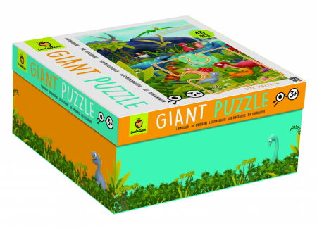 Jocuri cu dinozauri - Puzzle Gigant - Dinozauri