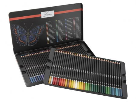 Ajándékok gyerekeknek - Professzionális készlet 72 színes ceruzából, fémdobozban, Fine Art, Nassau