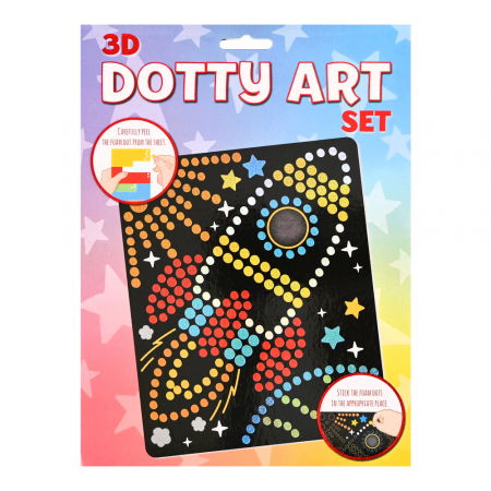 Idei de cadouri sub 50 lei - Set creativ 3D cu buline - racheta