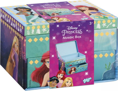 Jucării copii 3-4 ani - Set creativ DIY Decoreaza propria cutie de bijuterii, Disney Princess