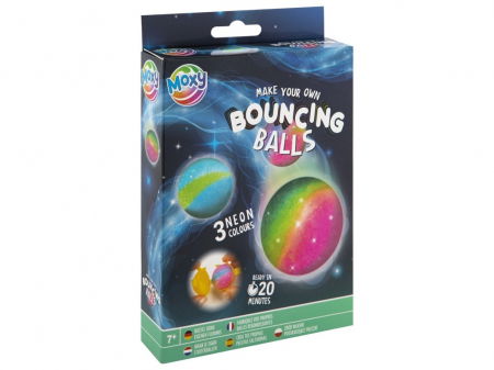 Ajándékok 7 éves gyerekeknek - Set creativ, DIY Mingi saltarete, 3 culori neon