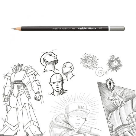 Creioane Colorate - Set creioane HB Carioca, 12 buc./ cutie